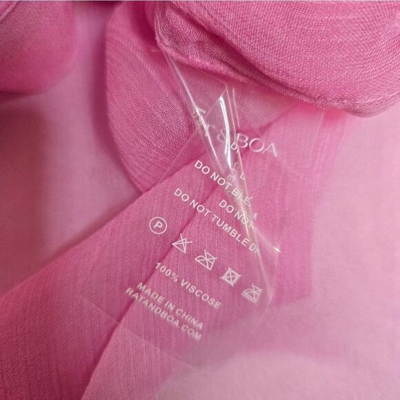 NEW Rat & Boa ombre pink sheer Diaz oversized chiffon‎ blouse XXL - Picture 7 of 11
